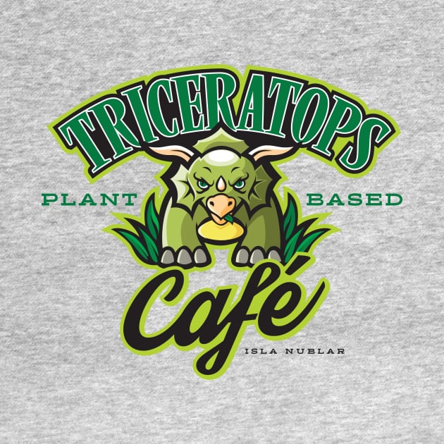 Triceratops Vegetarian Cafe by MindsparkCreative